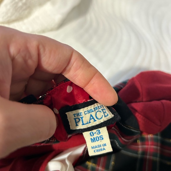 2 piece  red plaid Christmas dress set - Picture 7 of 11